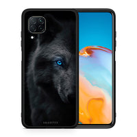Thumbnail for Θήκη Huawei P40 Lite Dark Wolf από τη Smartfits με σχέδιο στο πίσω μέρος και μαύρο περίβλημα | Huawei P40 Lite Dark Wolf case with colorful back and black bezels