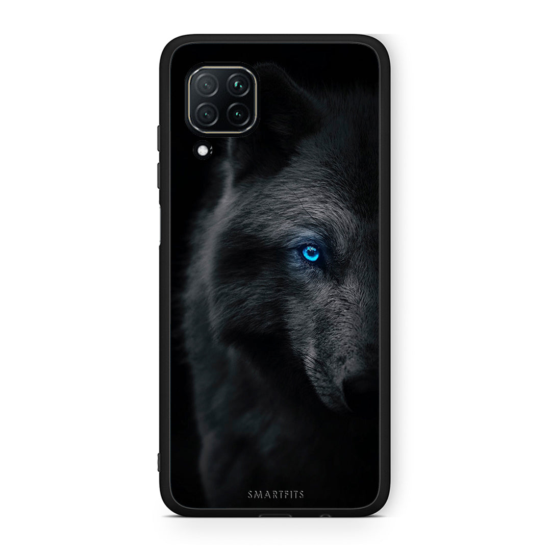 Huawei P40 Lite Dark Wolf θήκη από τη Smartfits με σχέδιο στο πίσω μέρος και μαύρο περίβλημα | Smartphone case with colorful back and black bezels by Smartfits