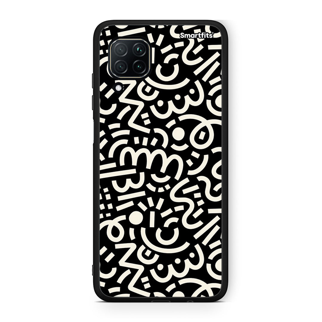 Huawei P40 Lite Doodle Art Θήκη από τη Smartfits με σχέδιο στο πίσω μέρος και μαύρο περίβλημα | Smartphone case with colorful back and black bezels by Smartfits