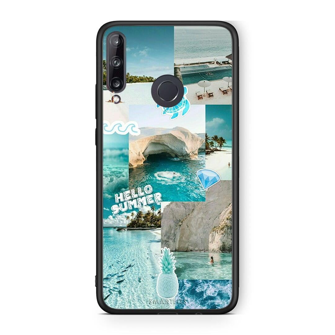 Huawei P40 Lite E Aesthetic Summer Θήκη από τη Smartfits με σχέδιο στο πίσω μέρος και μαύρο περίβλημα | Smartphone case with colorful back and black bezels by Smartfits