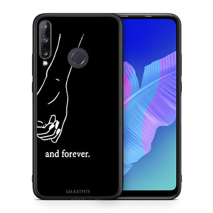 Θήκη Αγίου Βαλεντίνου Huawei P40 Lite E Always & Forever 2 από τη Smartfits με σχέδιο στο πίσω μέρος και μαύρο περίβλημα | Huawei P40 Lite E Always & Forever 2 case with colorful back and black bezels