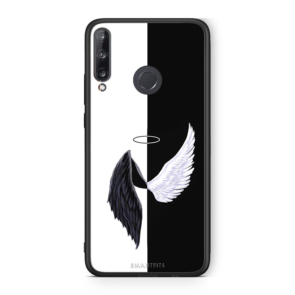 Huawei P40 Lite E Angels Demons θήκη από τη Smartfits με σχέδιο στο πίσω μέρος και μαύρο περίβλημα | Smartphone case with colorful back and black bezels by Smartfits