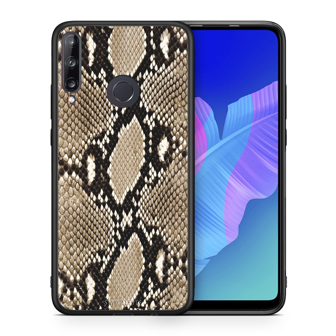 Θήκη Huawei P40 Lite E Fashion Snake Animal από τη Smartfits με σχέδιο στο πίσω μέρος και μαύρο περίβλημα | Huawei P40 Lite E Fashion Snake Animal case with colorful back and black bezels