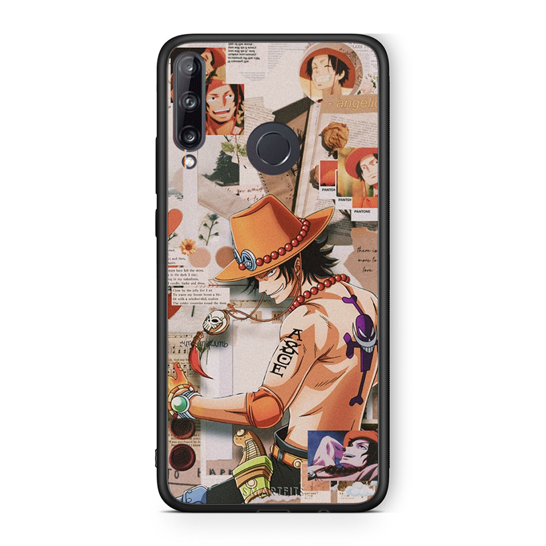 Huawei P40 Lite E Anime Collage θήκη από τη Smartfits με σχέδιο στο πίσω μέρος και μαύρο περίβλημα | Smartphone case with colorful back and black bezels by Smartfits