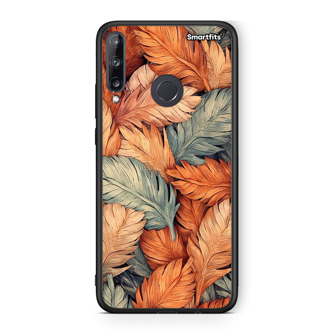 Huawei P40 Lite E Autumn Leaves Θήκη από τη Smartfits με σχέδιο στο πίσω μέρος και μαύρο περίβλημα | Smartphone case with colorful back and black bezels by Smartfits