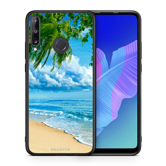 Θήκη Huawei P40 Lite E Beautiful Beach από τη Smartfits με σχέδιο στο πίσω μέρος και μαύρο περίβλημα | Huawei P40 Lite E Beautiful Beach case with colorful back and black bezels