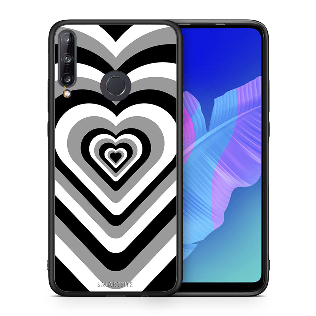 Θήκη Huawei P40 Lite E Black Hearts από τη Smartfits με σχέδιο στο πίσω μέρος και μαύρο περίβλημα | Huawei P40 Lite E Black Hearts case with colorful back and black bezels