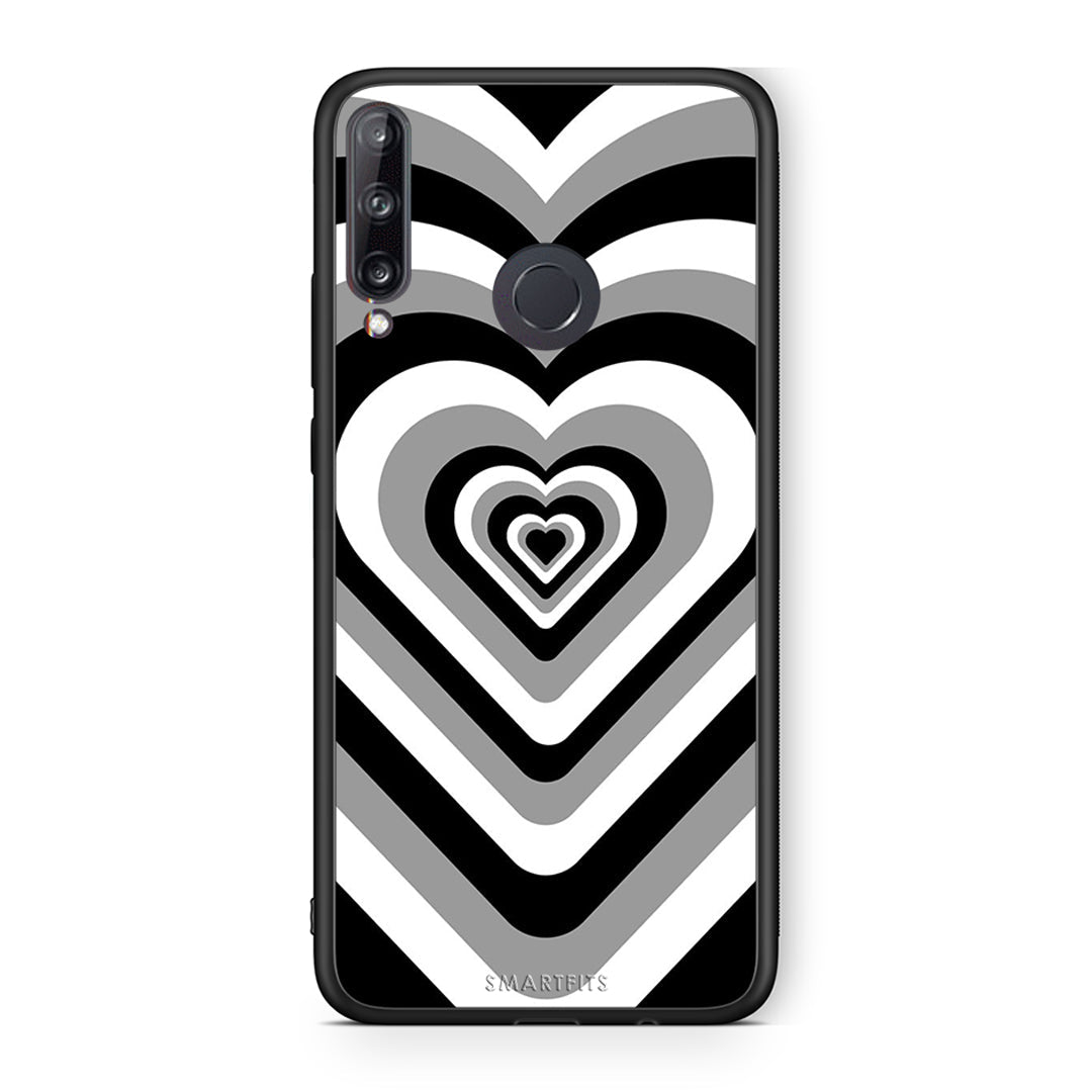 Huawei P40 Lite E Black Hearts θήκη από τη Smartfits με σχέδιο στο πίσω μέρος και μαύρο περίβλημα | Smartphone case with colorful back and black bezels by Smartfits