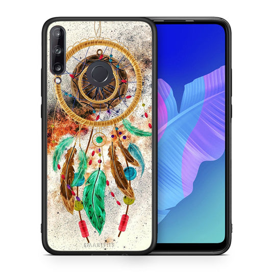 Θήκη Huawei P40 Lite E DreamCatcher Boho από τη Smartfits με σχέδιο στο πίσω μέρος και μαύρο περίβλημα | Huawei P40 Lite E DreamCatcher Boho case with colorful back and black bezels