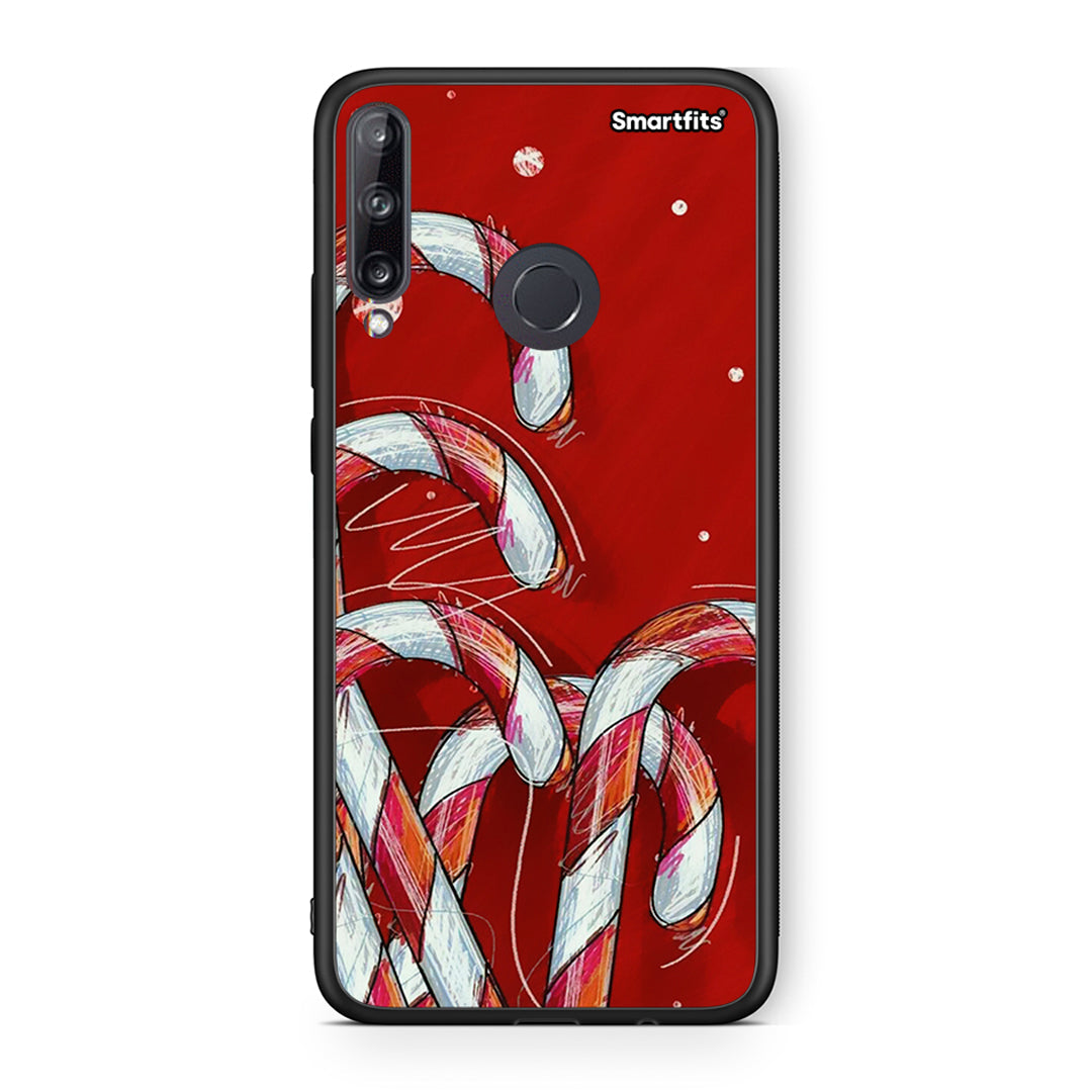 Huawei P40 Lite E Candy Cane θήκη από τη Smartfits με σχέδιο στο πίσω μέρος και μαύρο περίβλημα | Smartphone case with colorful back and black bezels by Smartfits