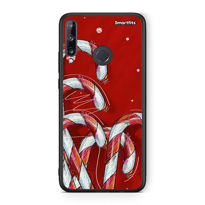 Huawei P40 Lite E Candy Cane θήκη από τη Smartfits με σχέδιο στο πίσω μέρος και μαύρο περίβλημα | Smartphone case with colorful back and black bezels by Smartfits