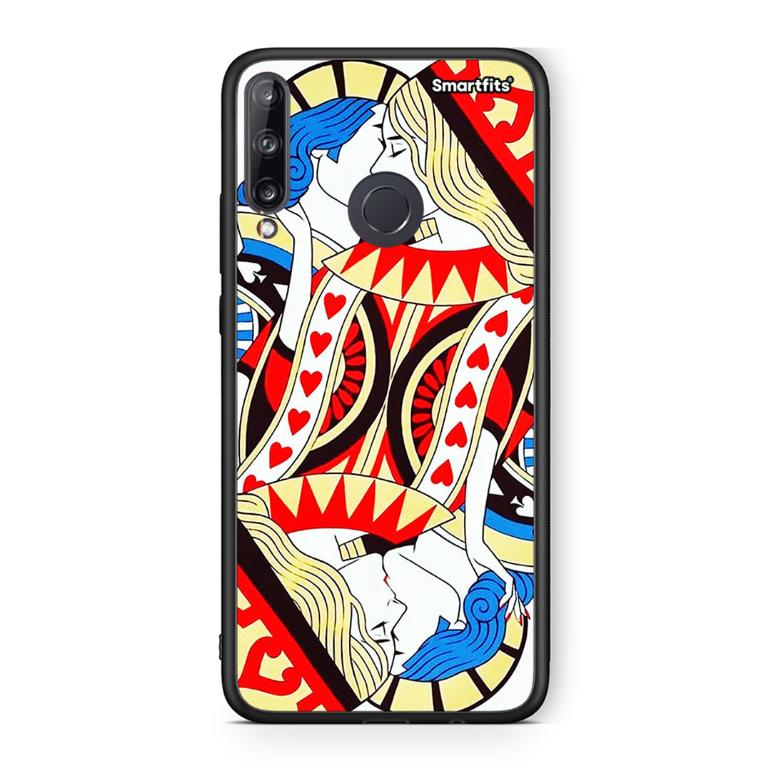 Huawei P40 Lite E Card Love θήκη από τη Smartfits με σχέδιο στο πίσω μέρος και μαύρο περίβλημα | Smartphone case with colorful back and black bezels by Smartfits