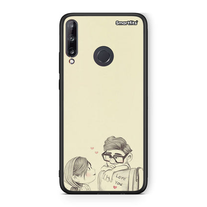 Huawei P40 Lite E Carl And Ellie θήκη από τη Smartfits με σχέδιο στο πίσω μέρος και μαύρο περίβλημα | Smartphone case with colorful back and black bezels by Smartfits