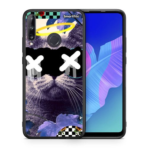 Θήκη Huawei P40 Lite E Cat Collage από τη Smartfits με σχέδιο στο πίσω μέρος και μαύρο περίβλημα | Huawei P40 Lite E Cat Collage case with colorful back and black bezels