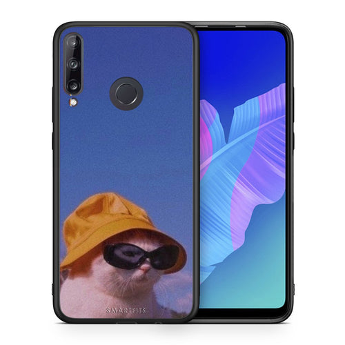 Θήκη Huawei P40 Lite E Cat Diva από τη Smartfits με σχέδιο στο πίσω μέρος και μαύρο περίβλημα | Huawei P40 Lite E Cat Diva case with colorful back and black bezels