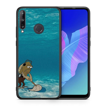 Θήκη Huawei P40 Lite E Clean The Ocean από τη Smartfits με σχέδιο στο πίσω μέρος και μαύρο περίβλημα | Huawei P40 Lite E Clean The Ocean case with colorful back and black bezels