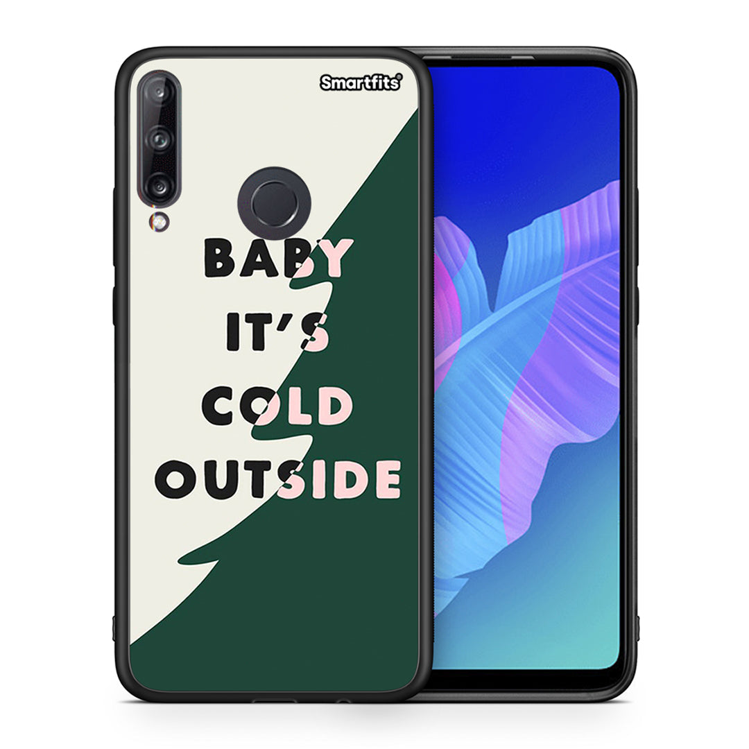 Θήκη Huawei P40 Lite E Cold Outside από τη Smartfits με σχέδιο στο πίσω μέρος και μαύρο περίβλημα | Huawei P40 Lite E Cold Outside case with colorful back and black bezels