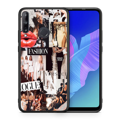 Θήκη Αγίου Βαλεντίνου Huawei P40 Lite E Collage Fashion από τη Smartfits με σχέδιο στο πίσω μέρος και μαύρο περίβλημα | Huawei P40 Lite E Collage Fashion case with colorful back and black bezels