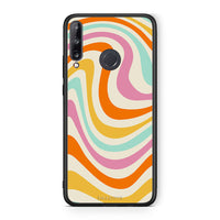 Thumbnail for Huawei P40 Lite E Colourful Waves θήκη από τη Smartfits με σχέδιο στο πίσω μέρος και μαύρο περίβλημα | Smartphone case with colorful back and black bezels by Smartfits