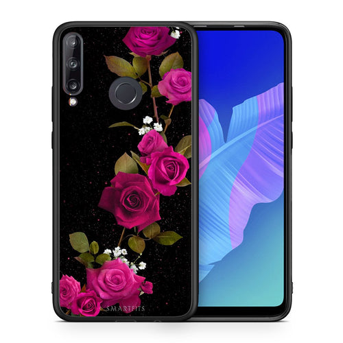 Θήκη Huawei P40 Lite E Red Roses Flower από τη Smartfits με σχέδιο στο πίσω μέρος και μαύρο περίβλημα | Huawei P40 Lite E Red Roses Flower case with colorful back and black bezels