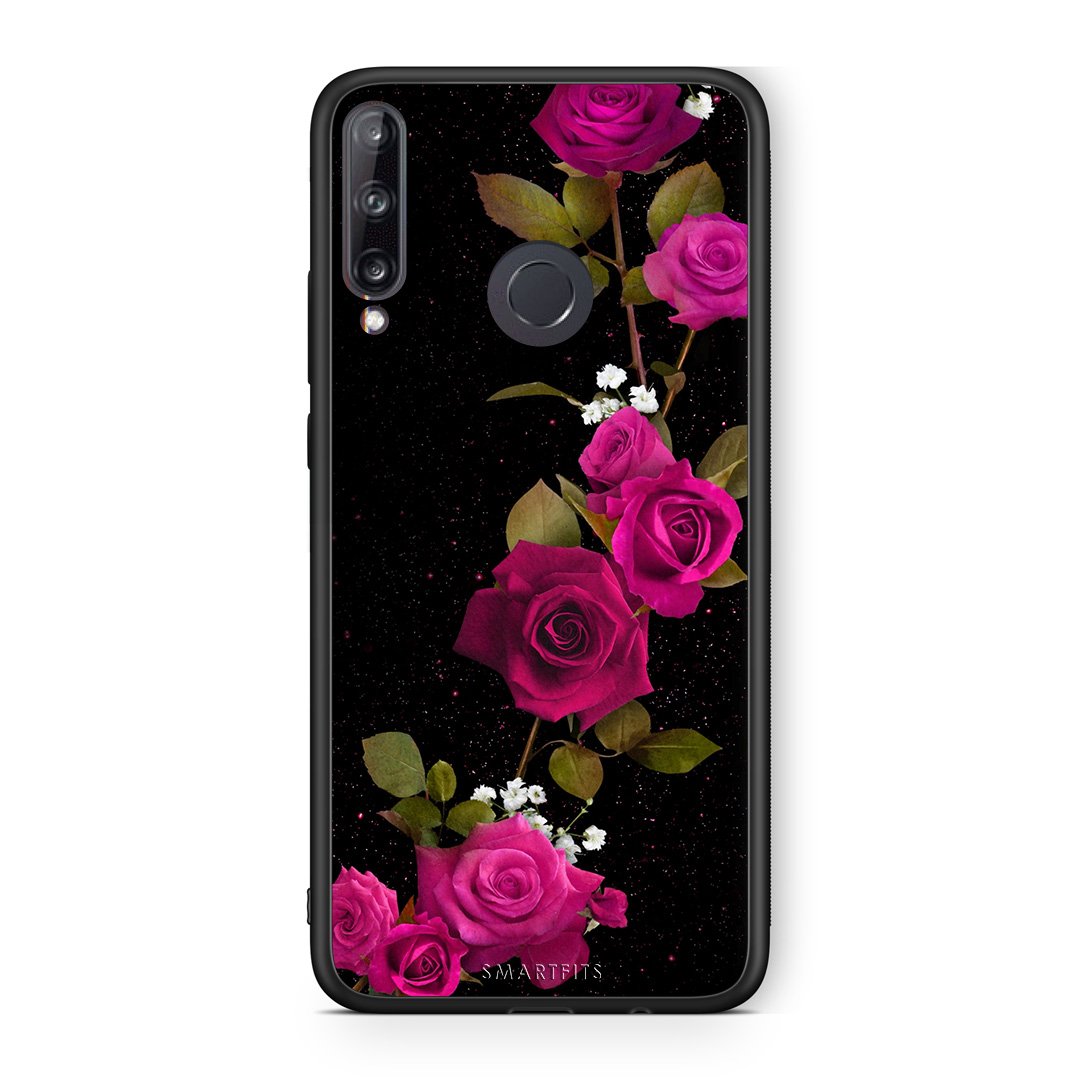 4 - Huawei P40 Lite E Red Roses Flower case, cover, bumper