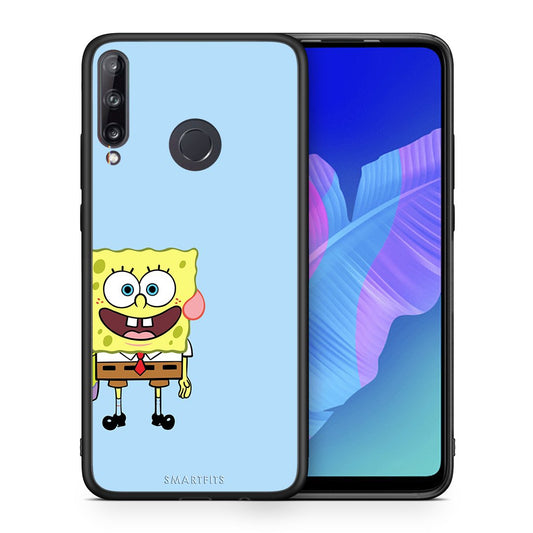 Θήκη Huawei P40 Lite E Friends Bob από τη Smartfits με σχέδιο στο πίσω μέρος και μαύρο περίβλημα | Huawei P40 Lite E Friends Bob case with colorful back and black bezels