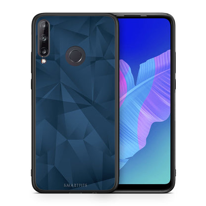 Θήκη Huawei P40 Lite E Blue Abstract Geometric από τη Smartfits με σχέδιο στο πίσω μέρος και μαύρο περίβλημα | Huawei P40 Lite E Blue Abstract Geometric case with colorful back and black bezels