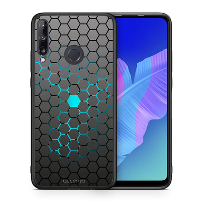 Θήκη Huawei P40 Lite E Hexagonal Geometric από τη Smartfits με σχέδιο στο πίσω μέρος και μαύρο περίβλημα | Huawei P40 Lite E Hexagonal Geometric case with colorful back and black bezels