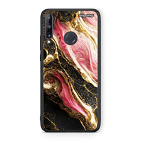 Thumbnail for Huawei P40 Lite E Glamorous Pink Marble θήκη από τη Smartfits με σχέδιο στο πίσω μέρος και μαύρο περίβλημα | Smartphone case with colorful back and black bezels by Smartfits
