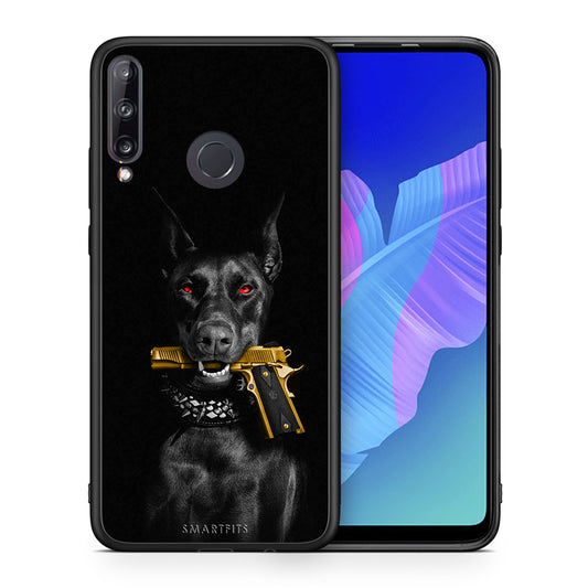 Θήκη Αγίου Βαλεντίνου Huawei P40 Lite E Golden Gun από τη Smartfits με σχέδιο στο πίσω μέρος και μαύρο περίβλημα | Huawei P40 Lite E Golden Gun case with colorful back and black bezels