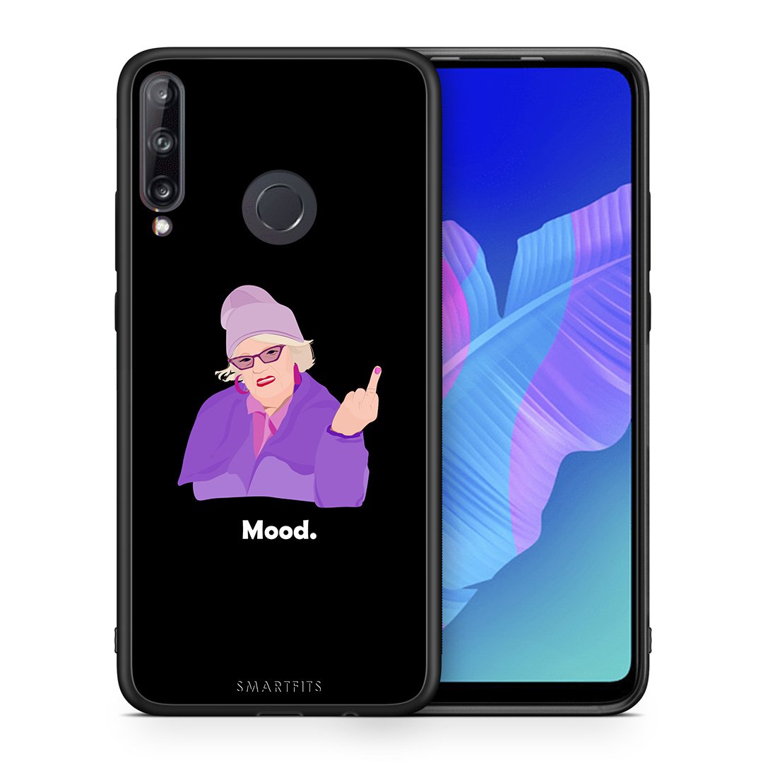 Θήκη Huawei P40 Lite E Grandma Mood Black από τη Smartfits με σχέδιο στο πίσω μέρος και μαύρο περίβλημα | Huawei P40 Lite E Grandma Mood Black case with colorful back and black bezels