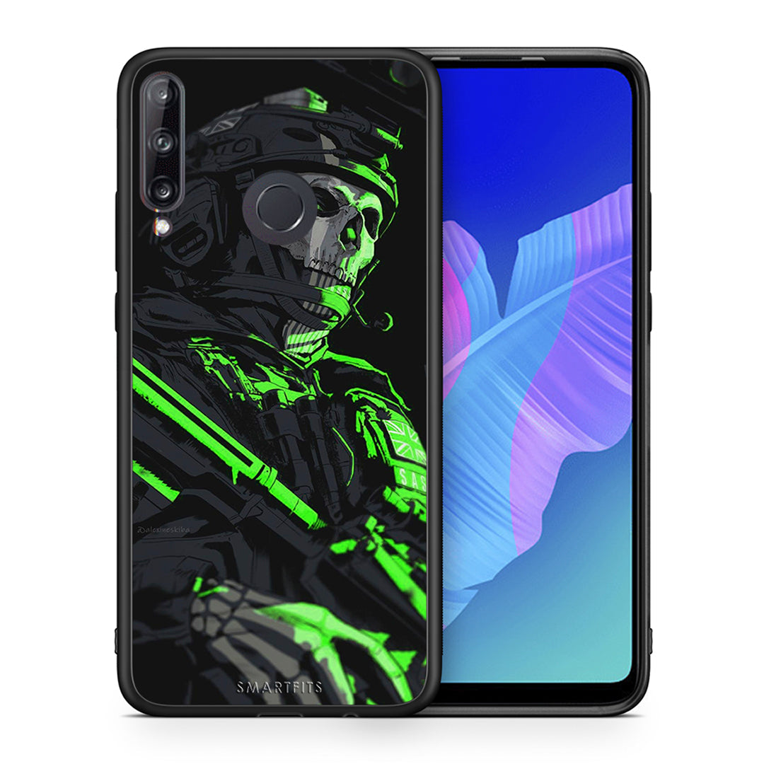 Θήκη Αγίου Βαλεντίνου Huawei P40 Lite E Green Soldier από τη Smartfits με σχέδιο στο πίσω μέρος και μαύρο περίβλημα | Huawei P40 Lite E Green Soldier case with colorful back and black bezels