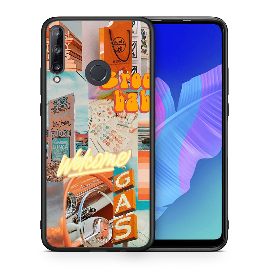 Θήκη Αγίου Βαλεντίνου Huawei P40 Lite E Groovy Babe από τη Smartfits με σχέδιο στο πίσω μέρος και μαύρο περίβλημα | Huawei P40 Lite E Groovy Babe case with colorful back and black bezels