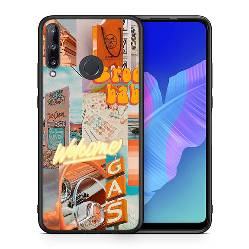 Θήκη Αγίου Βαλεντίνου Huawei P40 Lite E Groovy Babe από τη Smartfits με σχέδιο στο πίσω μέρος και μαύρο περίβλημα | Huawei P40 Lite E Groovy Babe case with colorful back and black bezels