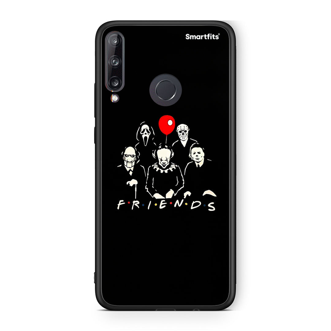 Huawei P40 Lite E Halloween Friends Θήκη από τη Smartfits με σχέδιο στο πίσω μέρος και μαύρο περίβλημα | Smartphone case with colorful back and black bezels by Smartfits