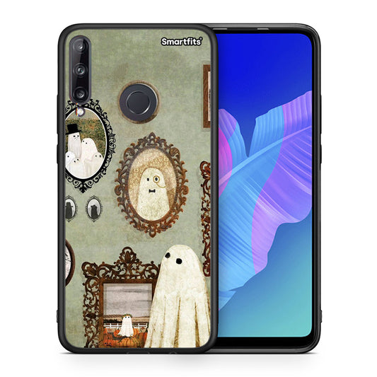 Θήκη Huawei P40 Lite E Halloween Ghost Season από τη Smartfits με σχέδιο στο πίσω μέρος και μαύρο περίβλημα | Huawei P40 Lite E Halloween Ghost Season case with colorful back and black bezels