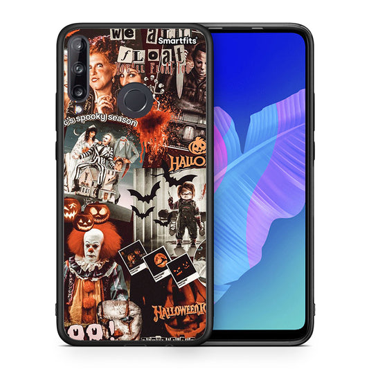 Θήκη Huawei P40 Lite E Halloween Spooky Season από τη Smartfits με σχέδιο στο πίσω μέρος και μαύρο περίβλημα | Huawei P40 Lite E Halloween Spooky Season case with colorful back and black bezels