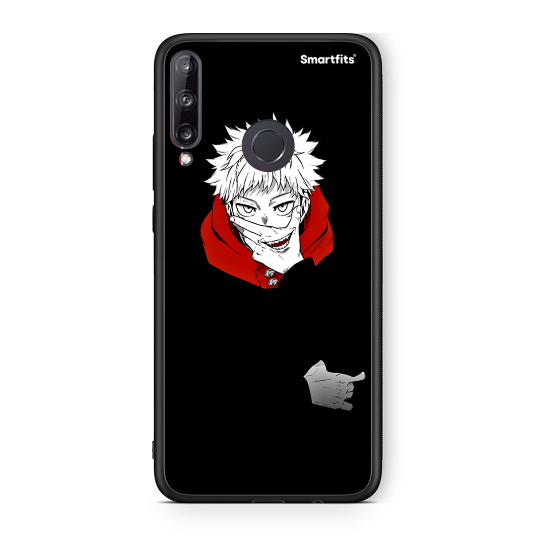 Huawei P40 Lite E Itadori Anime θήκη από τη Smartfits με σχέδιο στο πίσω μέρος και μαύρο περίβλημα | Smartphone case with colorful back and black bezels by Smartfits
