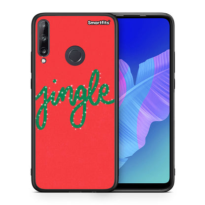 Θήκη Huawei P40 Lite E Jingle Xmas από τη Smartfits με σχέδιο στο πίσω μέρος και μαύρο περίβλημα | Huawei P40 Lite E Jingle Xmas case with colorful back and black bezels