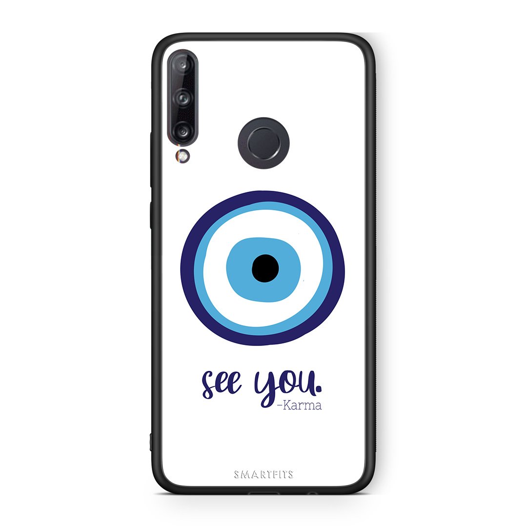 Huawei P40 Lite E Karma Says θήκη από τη Smartfits με σχέδιο στο πίσω μέρος και μαύρο περίβλημα | Smartphone case with colorful back and black bezels by Smartfits