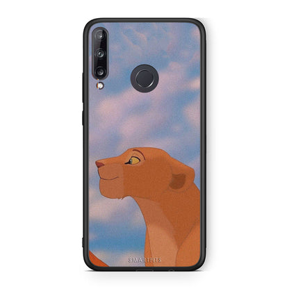 Huawei P40 Lite E Lion Love 2 Θήκη Αγίου Βαλεντίνου από τη Smartfits με σχέδιο στο πίσω μέρος και μαύρο περίβλημα | Smartphone case with colorful back and black bezels by Smartfits