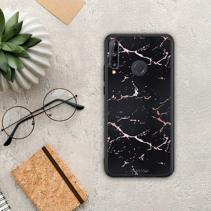 Marble Black Rosegold - Huawei P40 Lite E θήκη