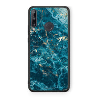 Thumbnail for Huawei P40 Lite E Marble Blue θήκη από τη Smartfits με σχέδιο στο πίσω μέρος και μαύρο περίβλημα | Smartphone case with colorful back and black bezels by Smartfits