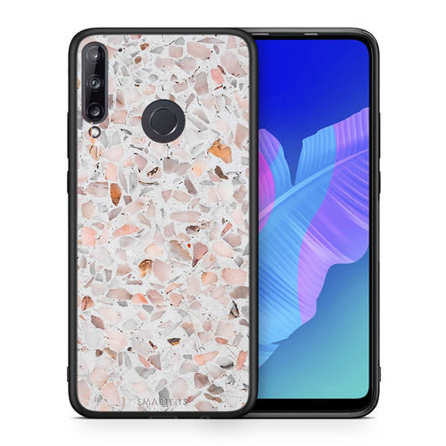 Θήκη Huawei P40 Lite E Marble Terrazzo από τη Smartfits με σχέδιο στο πίσω μέρος και μαύρο περίβλημα | Huawei P40 Lite E Marble Terrazzo case with colorful back and black bezels