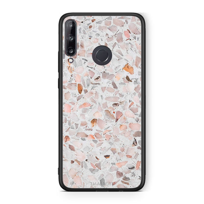 Huawei P40 Lite E Marble Terrazzo θήκη από τη Smartfits με σχέδιο στο πίσω μέρος και μαύρο περίβλημα | Smartphone case with colorful back and black bezels by Smartfits