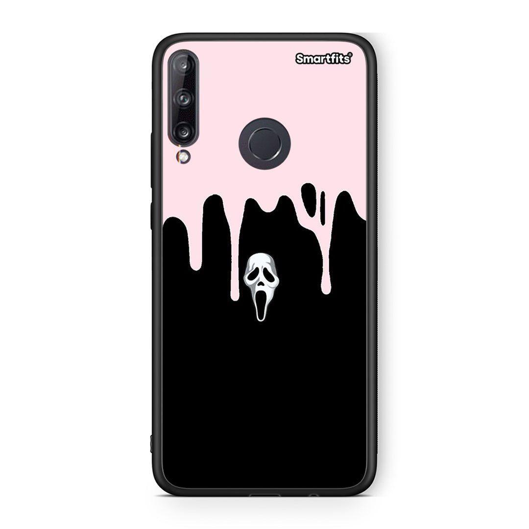 Huawei P40 Lite E Melting Halloween Mask Θήκη από τη Smartfits με σχέδιο στο πίσω μέρος και μαύρο περίβλημα | Smartphone case with colorful back and black bezels by Smartfits