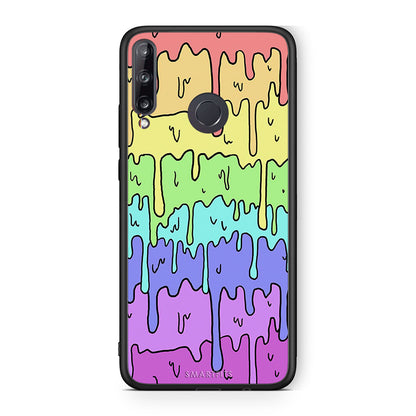 Huawei P40 Lite E Melting Rainbow θήκη από τη Smartfits με σχέδιο στο πίσω μέρος και μαύρο περίβλημα | Smartphone case with colorful back and black bezels by Smartfits