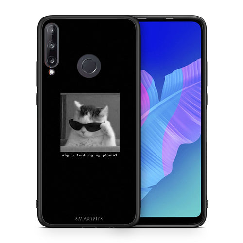 Θήκη Huawei P40 Lite E Meme Cat από τη Smartfits με σχέδιο στο πίσω μέρος και μαύρο περίβλημα | Huawei P40 Lite E Meme Cat case with colorful back and black bezels
