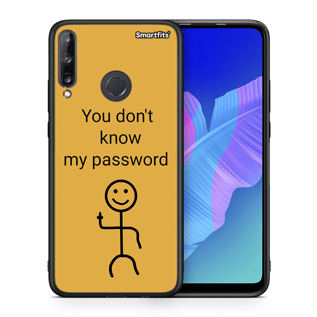 Θήκη Huawei P40 Lite E My Password από τη Smartfits με σχέδιο στο πίσω μέρος και μαύρο περίβλημα | Huawei P40 Lite E My Password case with colorful back and black bezels