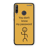 Thumbnail for Huawei P40 Lite E My Password Θήκη από τη Smartfits με σχέδιο στο πίσω μέρος και μαύρο περίβλημα | Smartphone case with colorful back and black bezels by Smartfits